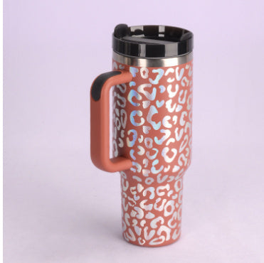 40 Oz Stainless Steel Tumbler with Handle & Straw Insulated, Spill-Proof Mug for Everyday Use